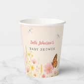 リトルワイルドフラワーベビーシャワー紙カップ 紙コップ (裏面)