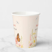 リトルワイルドフラワーベビーシャワー紙カップ 紙コップ (左)