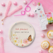 リトルワイルドフラワーベビーシャワー紙プレート ペーパープレート (パーティー)