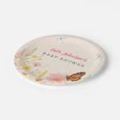 リトルワイルドフラワーベビーシャワー紙プレート ペーパープレート (アングル)