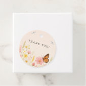 リトルワイルドフラワーベビーブシャワーメッセージカード フェイバータグ (インサイチュ)