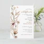 リトルワイルドフラワーベビーベビーシャワー 招待状 (スタンド正面)