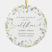 リトルワイルドフラワーベビー損失記念碑 セラミックオーナメント (正面)