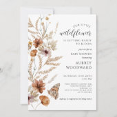 リトルワイルドフラワーベビー開花ベビーシャワー 招待状 (正面)