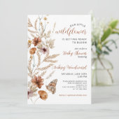 リトルワイルドフラワーベビー開花ベビーシャワー 招待状 (スタンド正面)