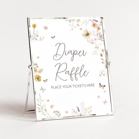 リトルワイルドフラワーボタニカル春おむつラッフル ポスター