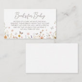 リトルワイルドフラワーボタニカル春ブックベビー エンクロージャーカード (正面/裏面)