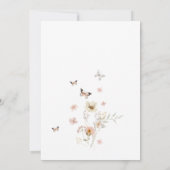 リトルワイルドフラワーボタニカル春ベビーシャワー 招待状 (裏面)