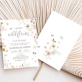 リトルワイルドフラワーボタニカル春ベビーシャワー 招待状