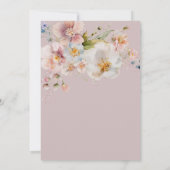 リトルワイルドフラワーボホベイビーガールシャワー 招待状 (裏面)