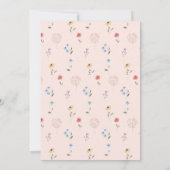 リトルワイルドフラワーボホーガーデンパーティー1st誕生日 招待状 (裏面)