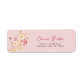 リトルワイルドフラワーボホーベビーシャワー差出人住所 ラベル (正面)