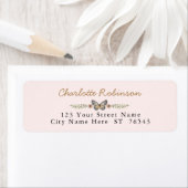 リトルワイルドフラワーボホーベビーシャワー差出人住所 ラベル (インサイチュ)