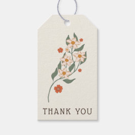 リトルワイルドフラワーボホ素朴ベビーシャワー ギフトタグ