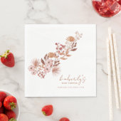 リトルワイルドフラワーボホ |秋のベビーシャワー スタンダードランチョンナプキン (インサイチュ)