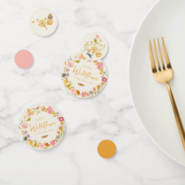 リトルワイルドフラワーヴィンテージ植物性ベビーシャワー コンフェッティ