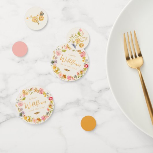 リトルワイルドフラワーヴィンテージ植物性ベビーシャワー コンフェッティ (グループ)