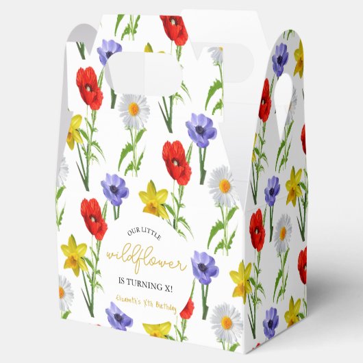 リトルワイルドフラワー子供の誕生日 フェイバーボックス (オープン)