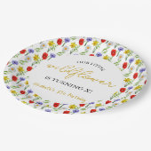 リトルワイルドフラワー子供の誕生日 ペーパープレート (アングル)