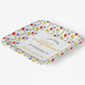 リトルワイルドフラワー子供の誕生日 ペーパープレート (傾斜あり)