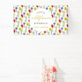 リトルワイルドフラワー子供の誕生日 横断幕 (インサイチュ)