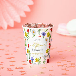 リトルワイルドフラワー子供の誕生日 紙コップ