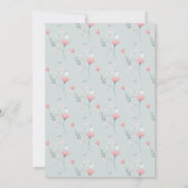 リトルワイルドフラワー小さなペリウィンクル赤ちゃん女の子シャワー 招待状 (裏面)