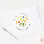 リトルワイルドフラワー差出人住所 ラウンドシール (封筒)