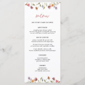 リトルワイルドフラワー春ガールベビーシャワー メニュー (正面)