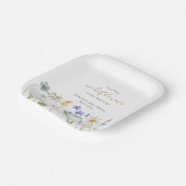リトルワイルドフラワー春フローラベビーシャワー紙 ペーパープレート (傾斜あり)