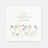 リトルワイルドフラワー春フローラベビーシャワー スタンダードカクテルナプキン (正面)