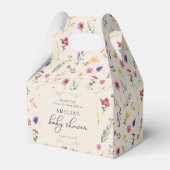 リトルワイルドフラワー春フローラベージュベビーシャワー フェイバーボックス (正面サイド)