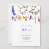 リトルワイルドフラワー春フローラ誕生日 招待状 (正面)