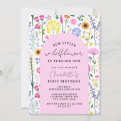 リトルワイルドフラワー春1stバースデーガーデンパーティー 招待状 (正面)