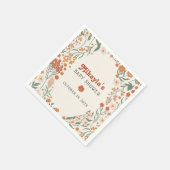 リトルワイルドフラワー秋ボホ素朴ベビーシャワー スタンダードカクテルナプキン (角)