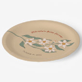 リトルワイルドフラワー秋ボホ素朴ベビーシャワー ペーパープレート (アングル)
