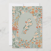 リトルワイルドフラワー秋ボホ素朴ベビーシャワー 招待状 (裏面)