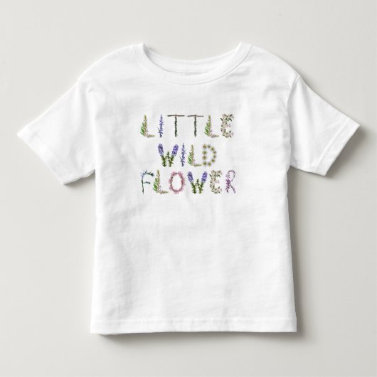 リトルワイルドフラワー花園 トドラーTシャツ (正面)