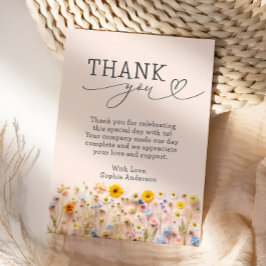 リトルワイルドフラワー誕生日サンキューカード サンキューカード