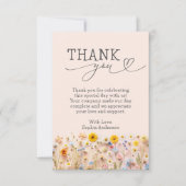 リトルワイルドフラワー誕生日サンキューカード サンキューカード (正面)