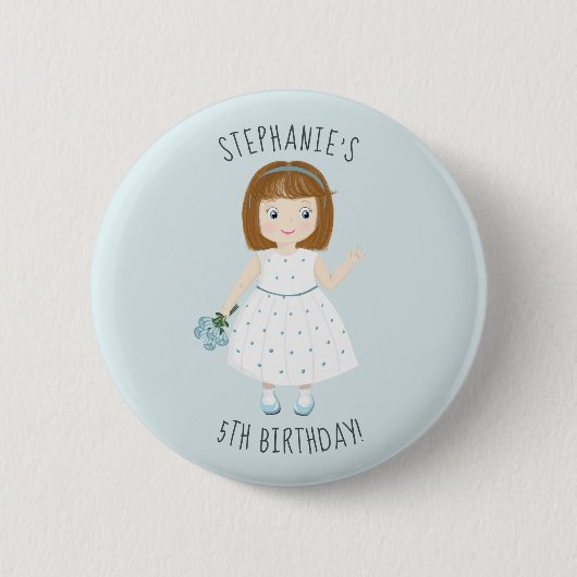 リトルワイルドフラワー誕生日 缶バッジ (正面)
