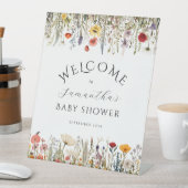 リトルワイルドフラワー赤ちゃんシャワーへようこそ 台座サイン (インサイチュ)