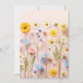 リトルワイルドフラワー1st誕生日招待状 招待状 (裏面)