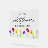 リトルワイルドフラワー1st誕生日 アクリルサイン (傾斜)