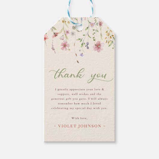 リトルワイルドフラワー1st誕生日 ギフトタグ (正面)