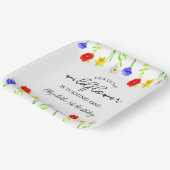 リトルワイルドフラワー1st誕生日 ペーパープレート (傾斜あり)