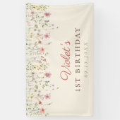 リトルワイルドフラワー1st誕生日 横断幕 (縦)