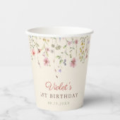 リトルワイルドフラワー1st誕生日 紙コップ (正面)
