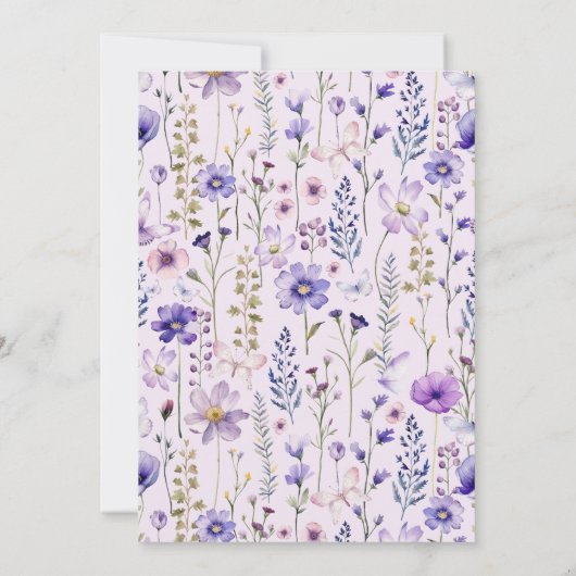 リトルワイルドフラワー2nd誕生日パーティの招待状 招待状 (裏面)