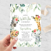 リトルワイルドワンオンザウェイベビーシャワー招待状 招待状